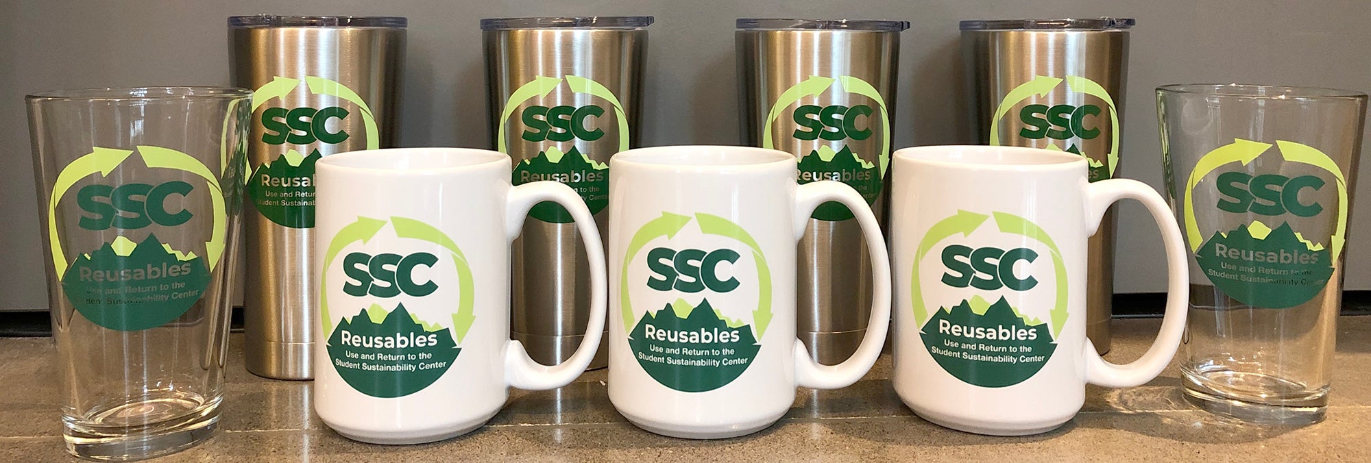 Reusable mugs and glasses Reusable mugs and glasses